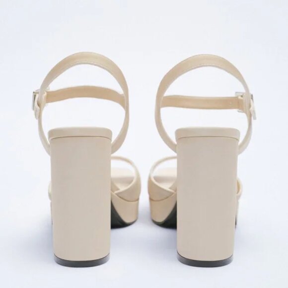 Zara High Heeled Platform Sandals EUR 37 - Picture 5 of 12